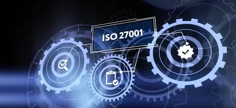 ISO 27001 displayed on screen, highlighting 2025 business certification focus