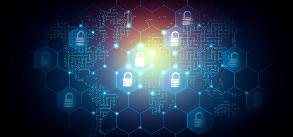 Padlock and globe symbolising Cyber Essentials vs Cyber Essentials Plus and audit value.